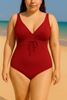 Immagine di PLUS SIZE WINE TUMMY CONTROL SWIM SUIT